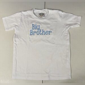 BIG BROTHER White Shirt GREAT QUALITY! Boys Size 6 Embroidered